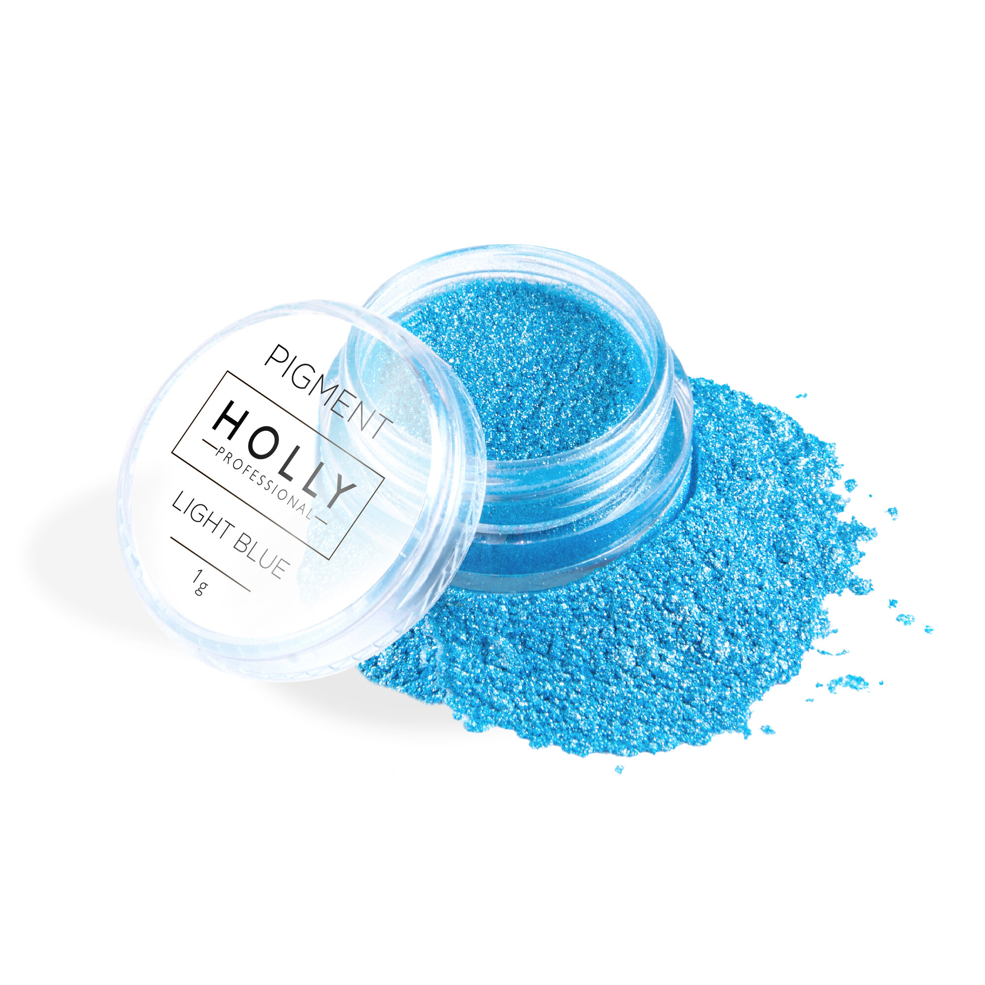 Holly Professional Рассыпчатые тени - минеральный косметический пигмент Pigment Light Blue