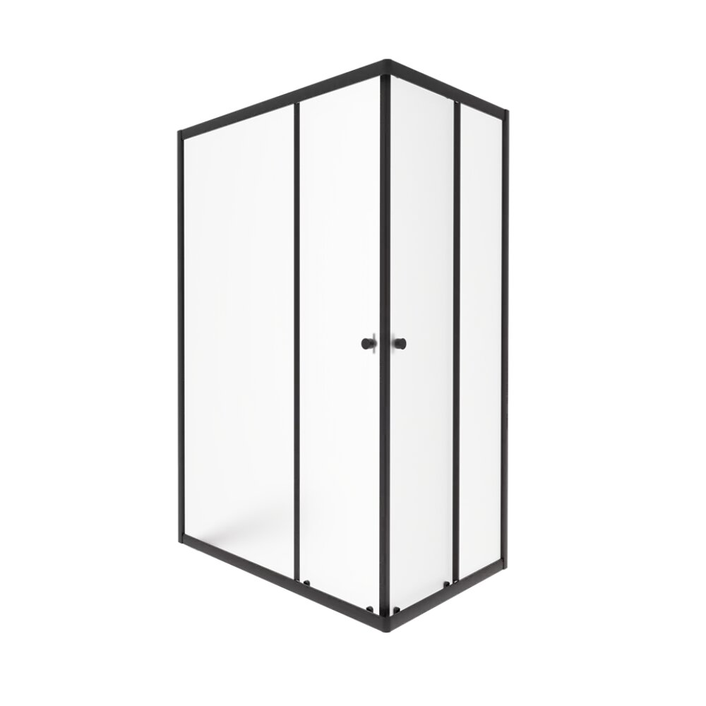 Душевой уголок Triton Вента БВ 120х80 без поддона прямоугольная форма цвет профиля черный стекло матовое