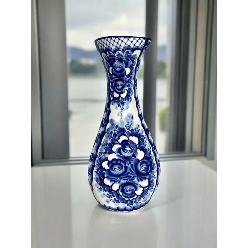 белый, синий, цветы