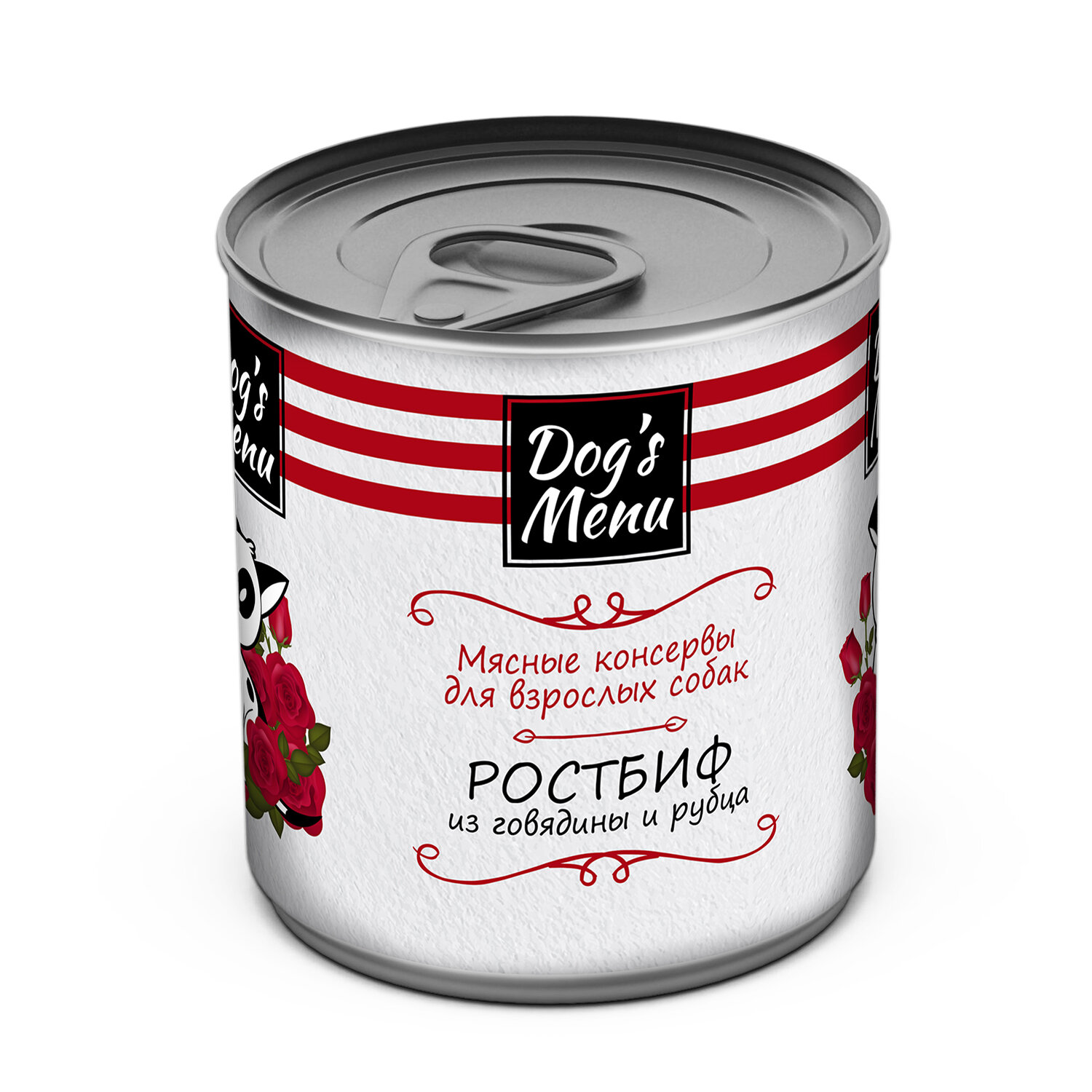 Dog`s Menu 750 г консервы для взрослых собак ростбиф из говядины и рубца 1х6 — фото 1