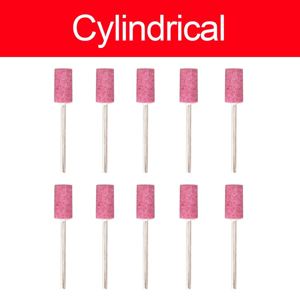 10 шт. шлифовальные насадки абразивный монтажный камень для вращающихся электроинструментов Dremel электрический шлифовальный камень колесо Dremel Access 6mmx2.35 Cylindrical 10pcs