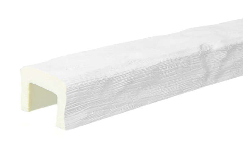 Балка из Полиуретана Уникс Классика Б1 Белая Д2000хШ90хВ60 мм Умеренная Обработка Топором.