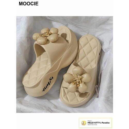 фото Шлёпанцы moocie, размер 36;37, хаки