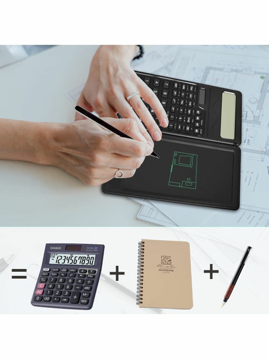 Калькуляторы Xiaomi Xiaomi Многофункциональный калькулятор с рукописным планшетом, непрограммируемый, подходит для офиса и экзаменов