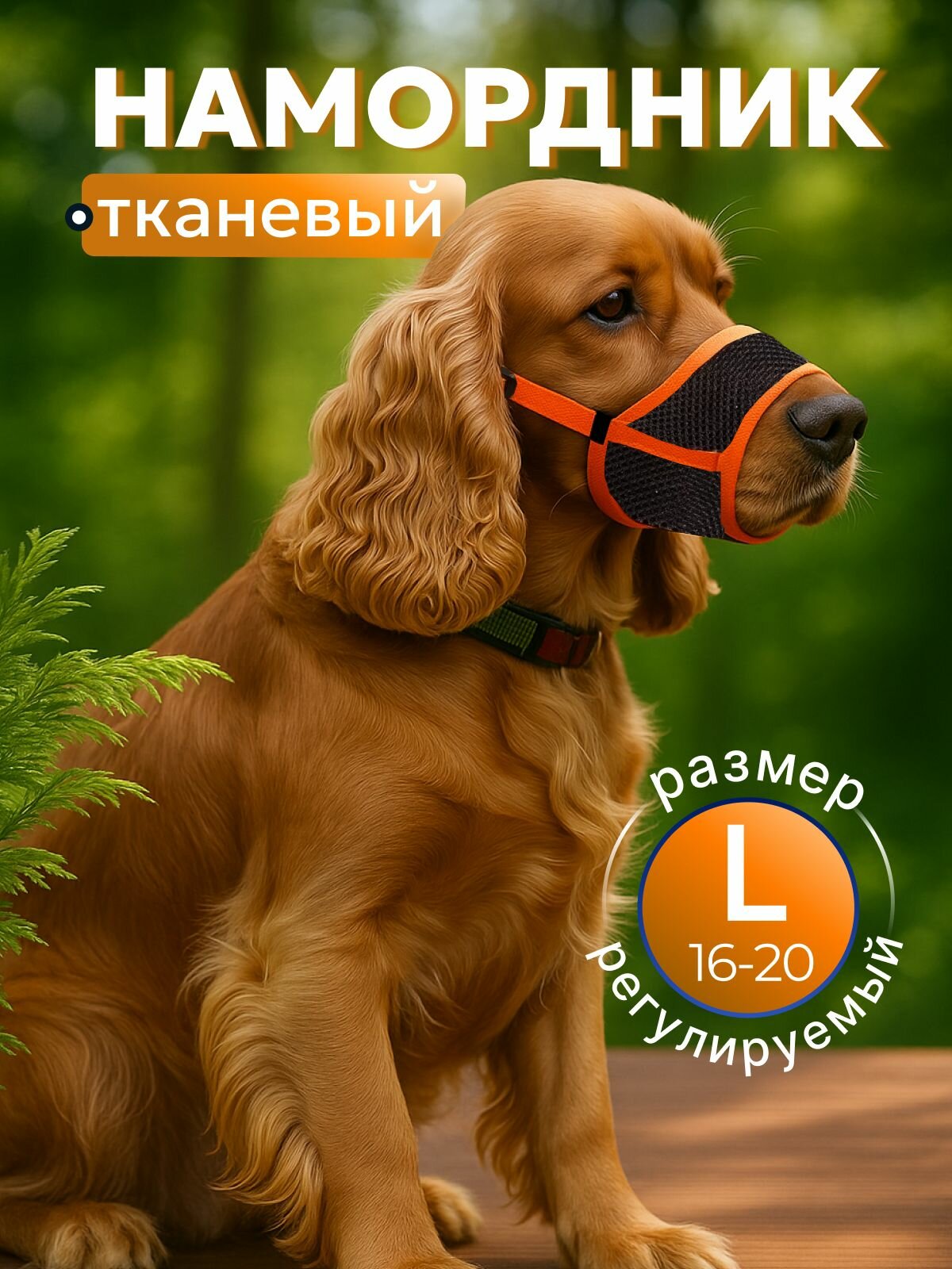 Намордник для собак дышащий регулируемый