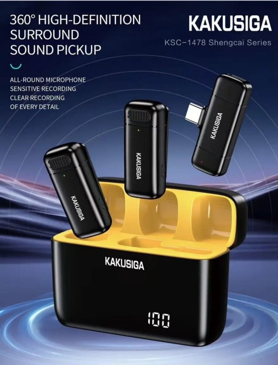 Микрофон какусига KSC-1478 TC-IP беспроводной с USB подключением и высоким качеством звука, оригинал