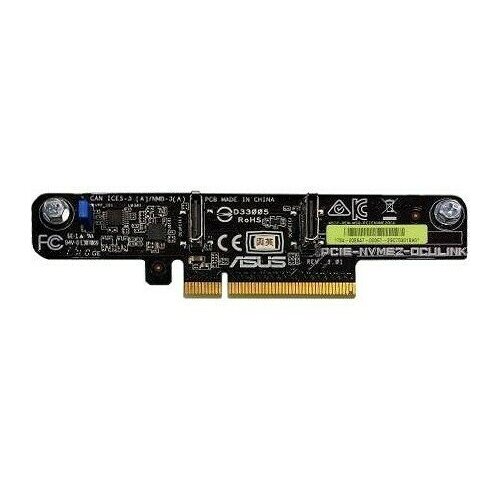 Плата расширения ASUS 2 NVME Upgrade KIT (90SKC000-M2XAN0) rs720 e10 rs12 3x sff8643 sas sata 4x sff8654x8 nvme 4x sff8654x4 nvme on the backplane support 8xnvme to motherboard