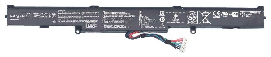 Аккумулятор A41-X550E для ноутбука Asus X450J, X450JF 15V 2950mAh черная ORG