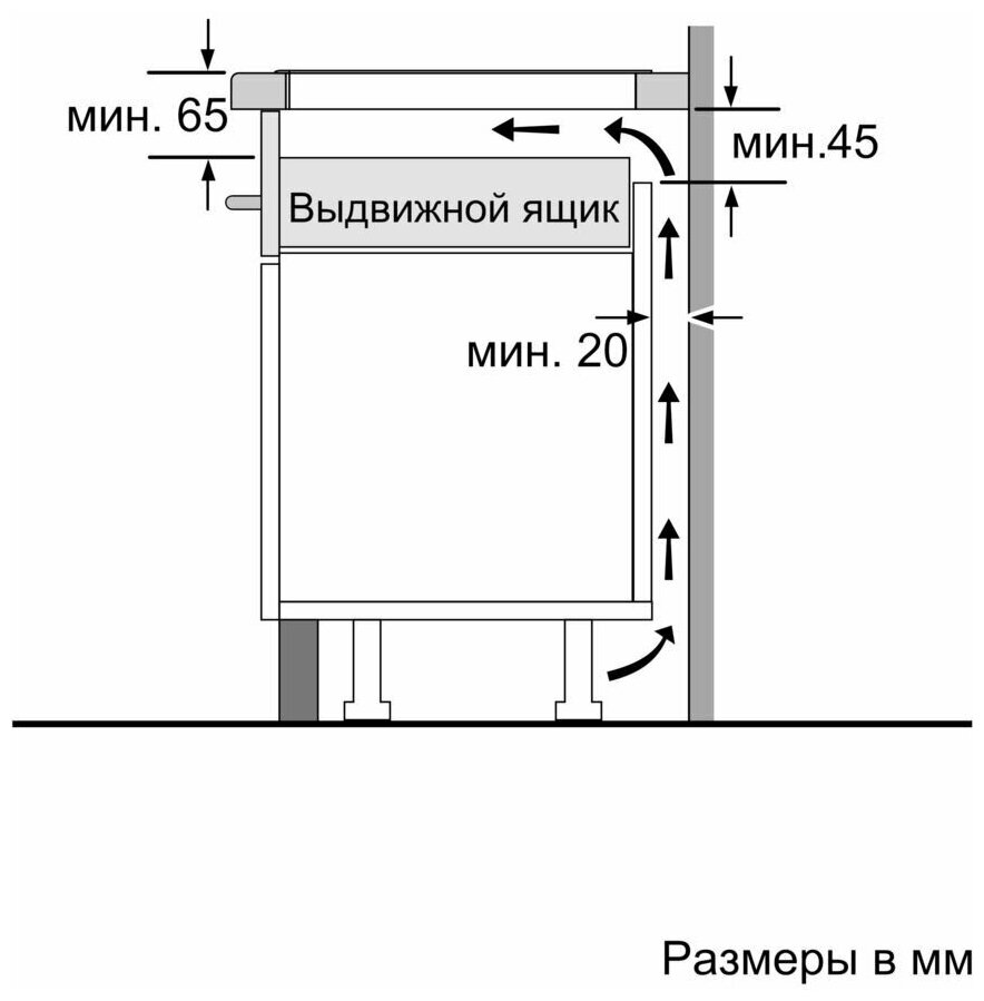 Serie 4, индукционная варочная поверхность, 60 см, стеклокерамика, черная, скошенный фронт, 4 конфорки, две конфорки слева можно объединить в CombiZone, управление TouchSelect, таймер, распознавание н - фотография № 11