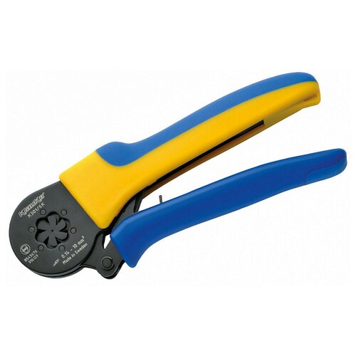 K3016K Пресс-клещи для втулочных наконечников 0,14 - 10 мм2 / профиль опрессовки - шестигранник / улучшенная эргономичность / храповый механизм