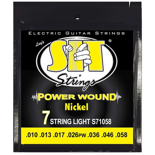 Струны для электрогитары SIT S71058 POWER WOUND струны для электрогитары sit strings cs946 coated electric 9 46