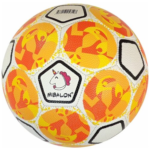 Мяч футбольный Mibalon,3-слоя PVC 1.6, 300 гр, машинная сшивка желтый Спортекс R18042