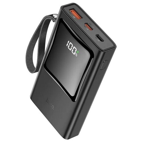 Универсальный Доп. Аккумулятор 10000mAh, Q4, HOCO, 2 PD 20W+1 USB 3.0, mini, черный