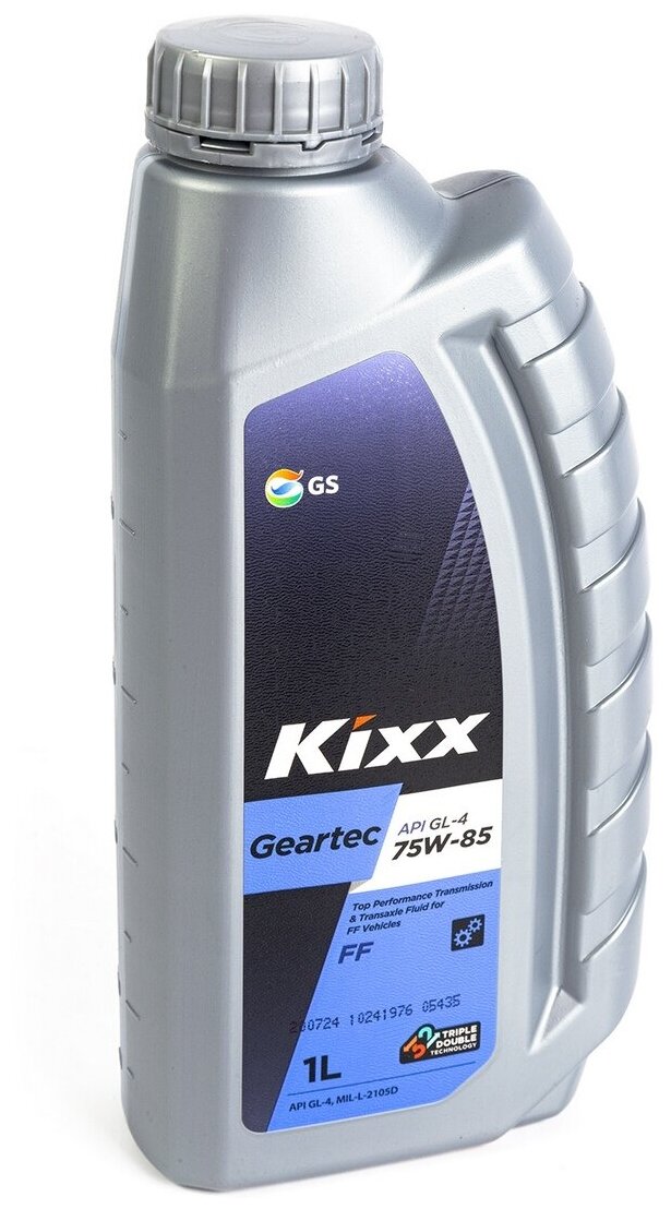 Масло трансмиссионное Kixx Geartec FF GL-4 75W-85 (Gear Oil HD), 75W-85, 1 л