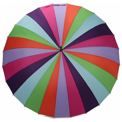 Женский зонт трость «Радуга» 713 Pink