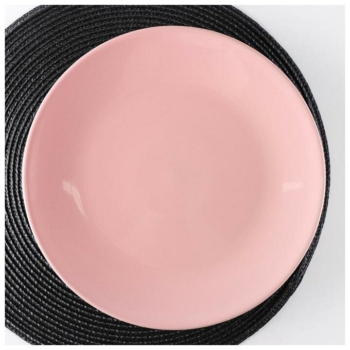Тарелка обеденная Доляна «Пастель» d=27 см цвет розовый