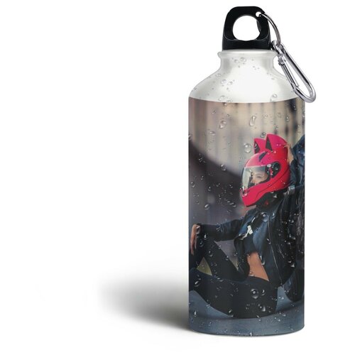 фото Бутылка спортивная/туристическая фляга спорт мотоциклы девушка - 357 brutbottle