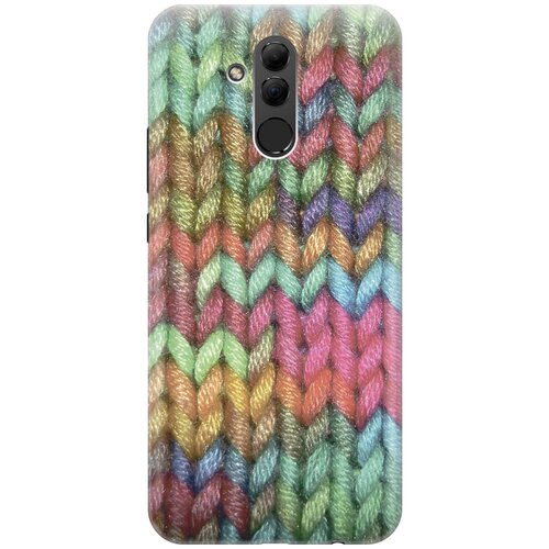 фото Силиконовый чехол на huawei mate 20 lite / хуавей мейт 20 лайт с принтом "разноцветная вязка gosso
