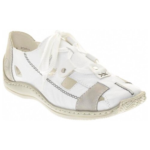 фото Туфли rieker женские летние, размер 38, цвет белый, артикул l1725-80