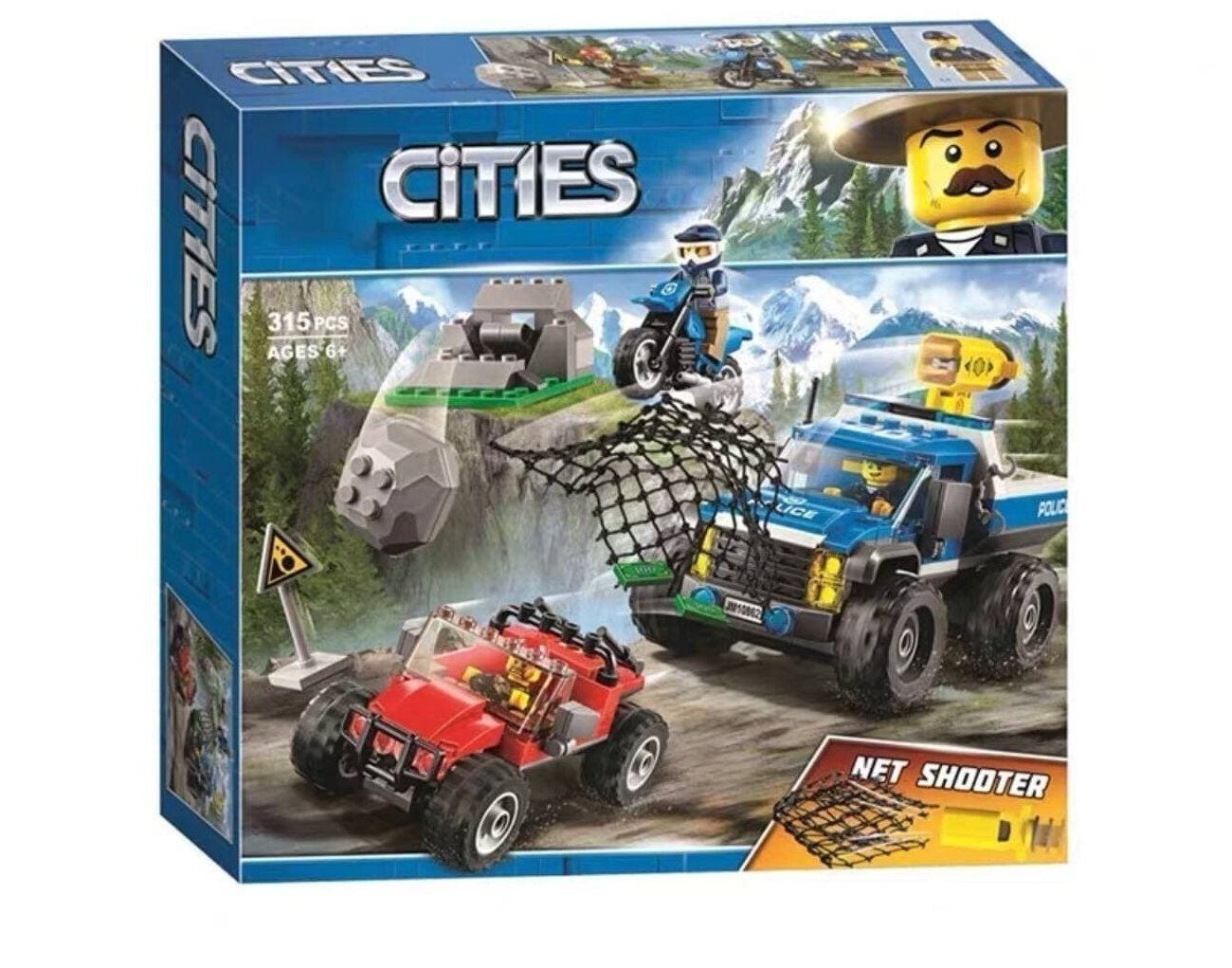 Планета Конструкторов / Конструктор / Cities / Сити / Погоня по грунтовой дороге / 315 деталей / 10862 /