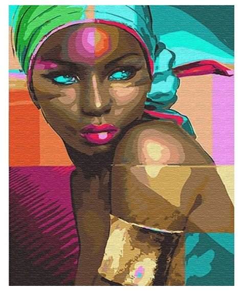 Картина по номерам Цветной GX24285 Африканка, 40х50 см