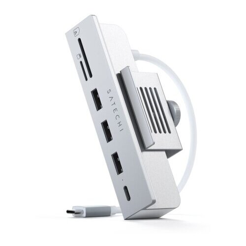 Адаптер Satechi 3хUSB-A + USB-C + micro/SD для iMac 2021 usb c концентратор satechi aluminum usb c clamp hub для 24 imac silver цвет серебристый