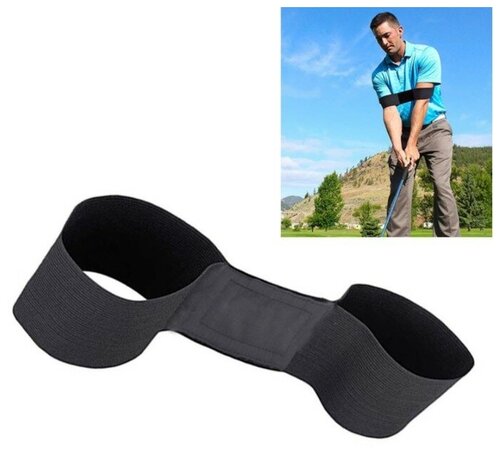 Резинка для коррекции движения рук, гольф, черная, 7 х 39 см
