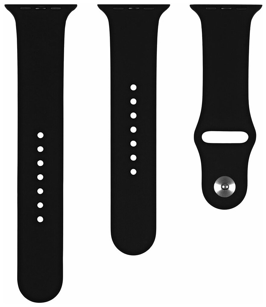 Ремешок для Apple Watch силиконовый черный 38/40/41 мм