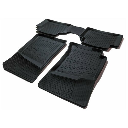 Резиновые 3D Premium коврики в салон SRTK для Chevrolet Lanos 2005-2009