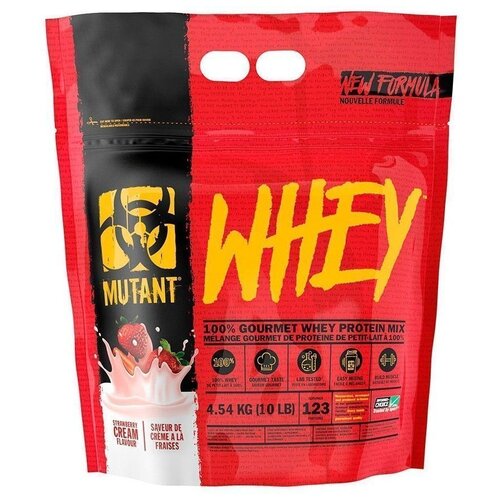 Протеин Mutant Whey, 4540 гр., клубника-крем протеин mutant whey 2270 гр клубника со сливками