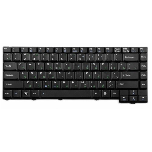 Клавиатура для ноутбука Asus F3 PRO31 X52 Series 24pin Г-образный Enter Черная без рамки PN 04GNI11KRU40 730₽