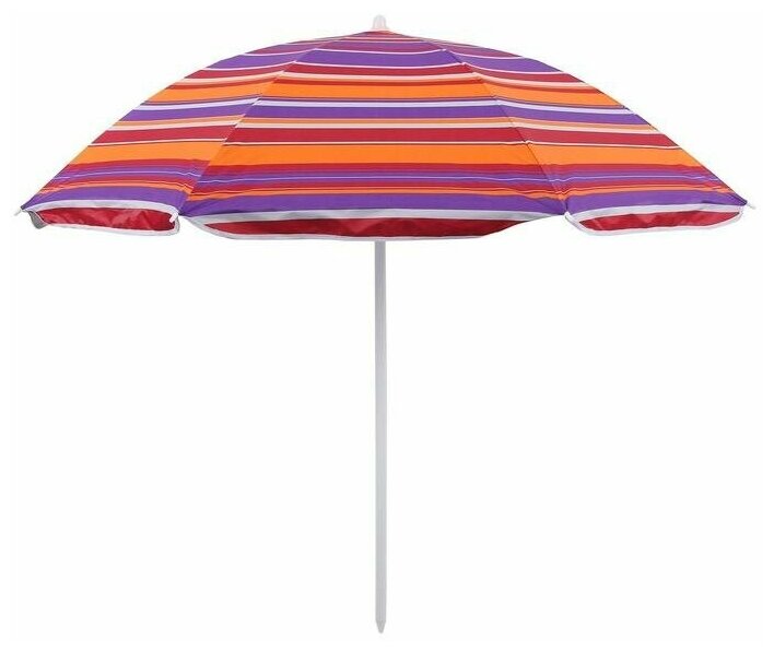 Зонт пляжный "Модерн" с механизмом наклона, серебряным покрытием, d:180 cм, h:195 см - фотография № 3