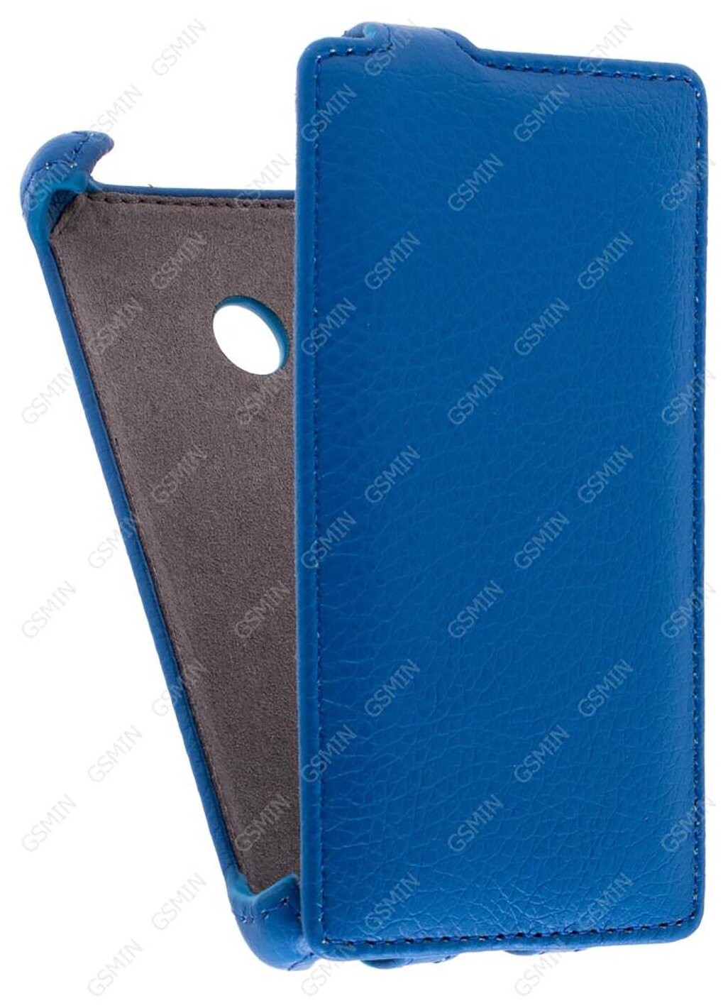 Кожаный чехол для Microsoft Lumia 532 Dual sim Armor Case (Синий)