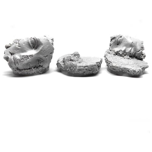 Набор круглых подставок для миниатюр (Вархаммер, Warhammer и пр.) Древние Руины №2,, 25 мм, непокрашенные, 3 шт.