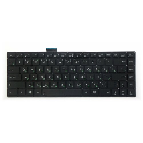 Клавиатура для ноутбука Asus F402 S400 X402 Series Плоский Enter Черная без рамки PN MP-12F33US-9201 78400₽