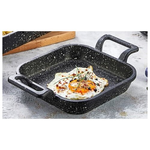 Сковорода - жаровня квадратная 20 см, литой алюминий