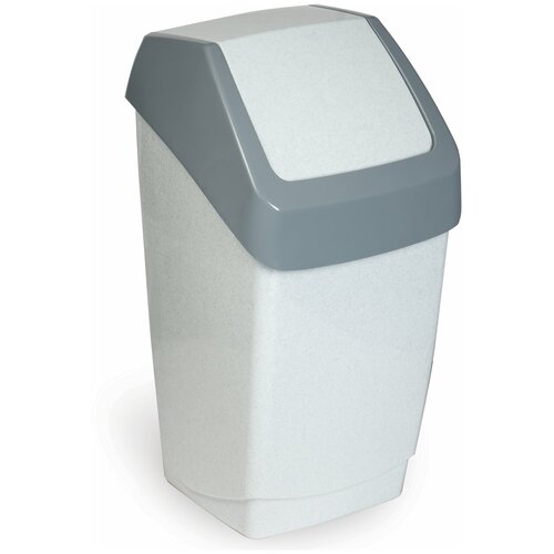IDEA Ведро-контейнер с крышкой для мусора IDEA 15л, Хапс, 46х26х25 см, серое М 2471 600084