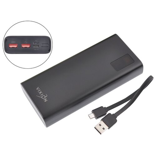 Внешний аккумулятор Vixion Power Bank DP-25 20000mAh Black GS-00011801