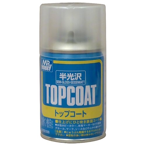 Mr.Hobby B-502 Лак полуглянцевый аэрозольный Topcoat Semi-gloss Spray 86 мл