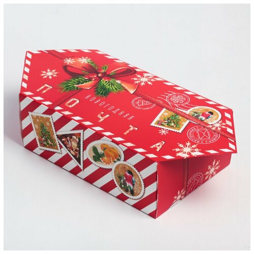 Сборная коробка‒конфета «Новогодняя почта», 14 × 22 × 8 см