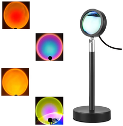 Лампа луна для тик тока Sunset Lamp, 4 цвета, USB, на металлическом штативе, проектор заката, атмосферный светильник