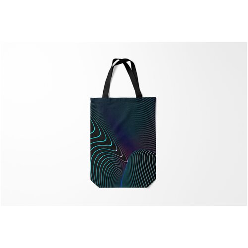 фото Сумка-шоппер / 31х42 см / неоновые принты / разные неон stripes burnettie