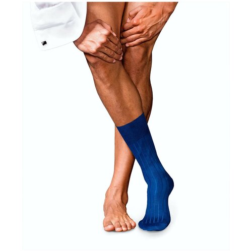 фото Мужские носки falke, 1 пара, классические, нескользящие, размер 39-40, синий