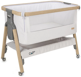 Колыбель Tutti Bambini CoZee Oak and Silver с колесами