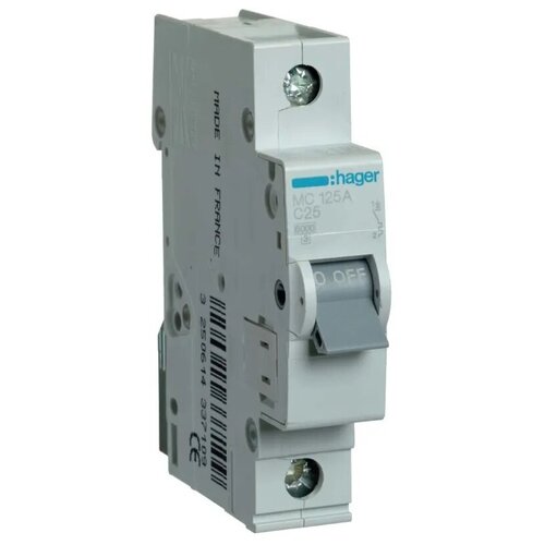 Автоматический выключатель Hager MC125A 1P C25A 6кА