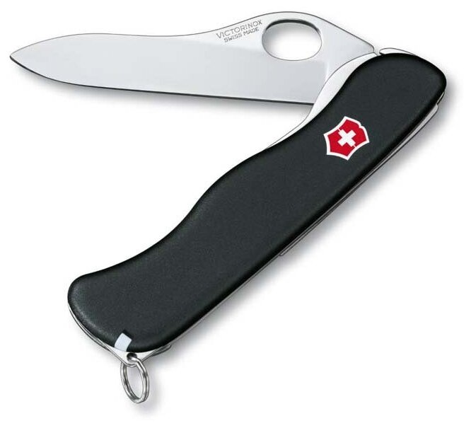 Нож складной VICTORINOX Sentinel Clip, 111 мм, 5 функций, держатель на ремень, рукоять из чёрного нейлона 0.8416. M3