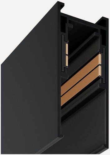 Изображение товара Трековая магнитная система MAGNETIC S15 48V шинопровод 4TRA BLACK 2000x23.5x51mm