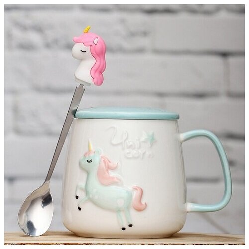 Кружка эврика подарки Единорог Звездочка №3 зел Эврика