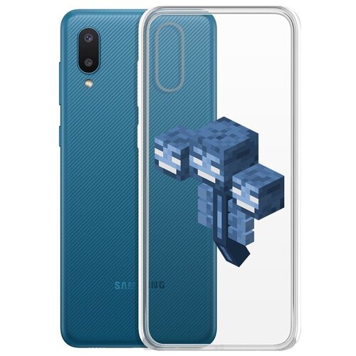 Чехол-накладка Krutoff Clear Case Иссушитель для Samsung Galaxy A02 (A022) чехол накладка krutoff clear case minecraft иссушитель для samsung galaxy a13s a137