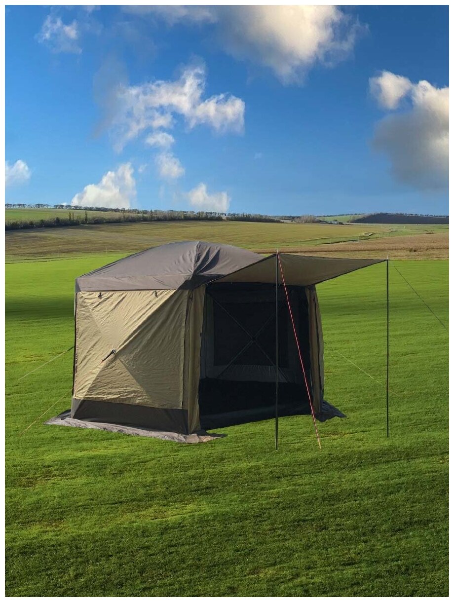 Шестиугольный тент шатер с полом Mircamping 2905, беседка для мероприятий туризма пикника и кемпинга - фотография № 4
